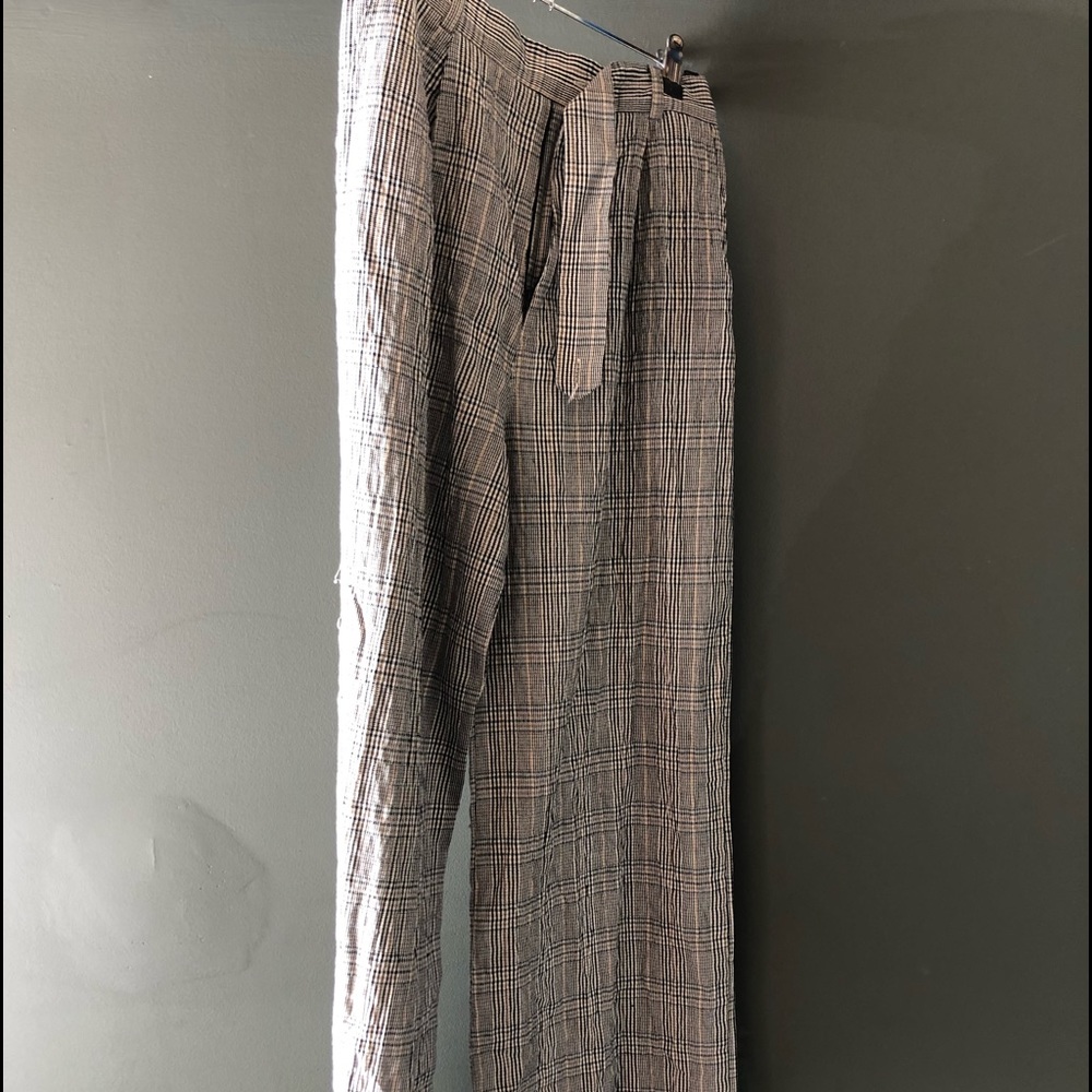 Harrinbone wide leg pants